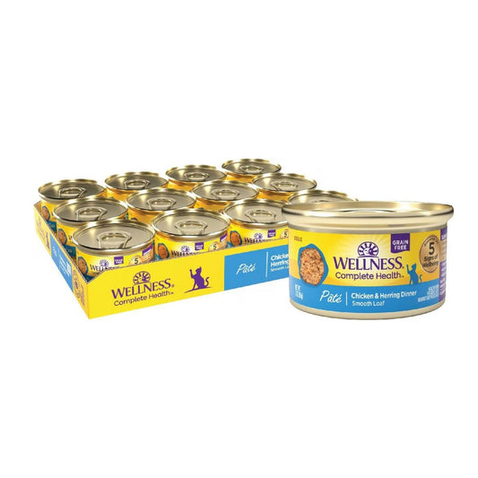 Wellness Cat Complete Health Grain-free Chicken Herring Pate 3oz. (Case of 24)