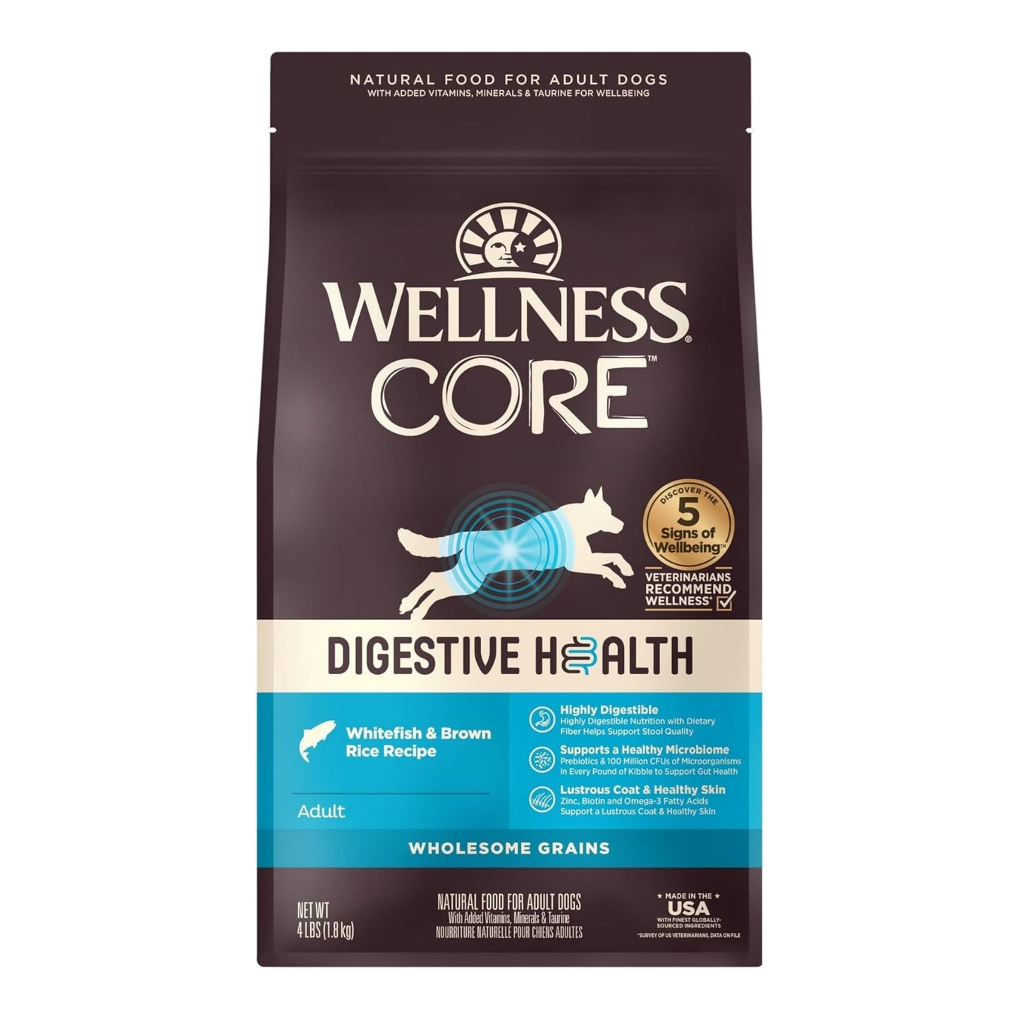 Wellness Dog Core Digestive Health Whitefish Recipe 4Lb