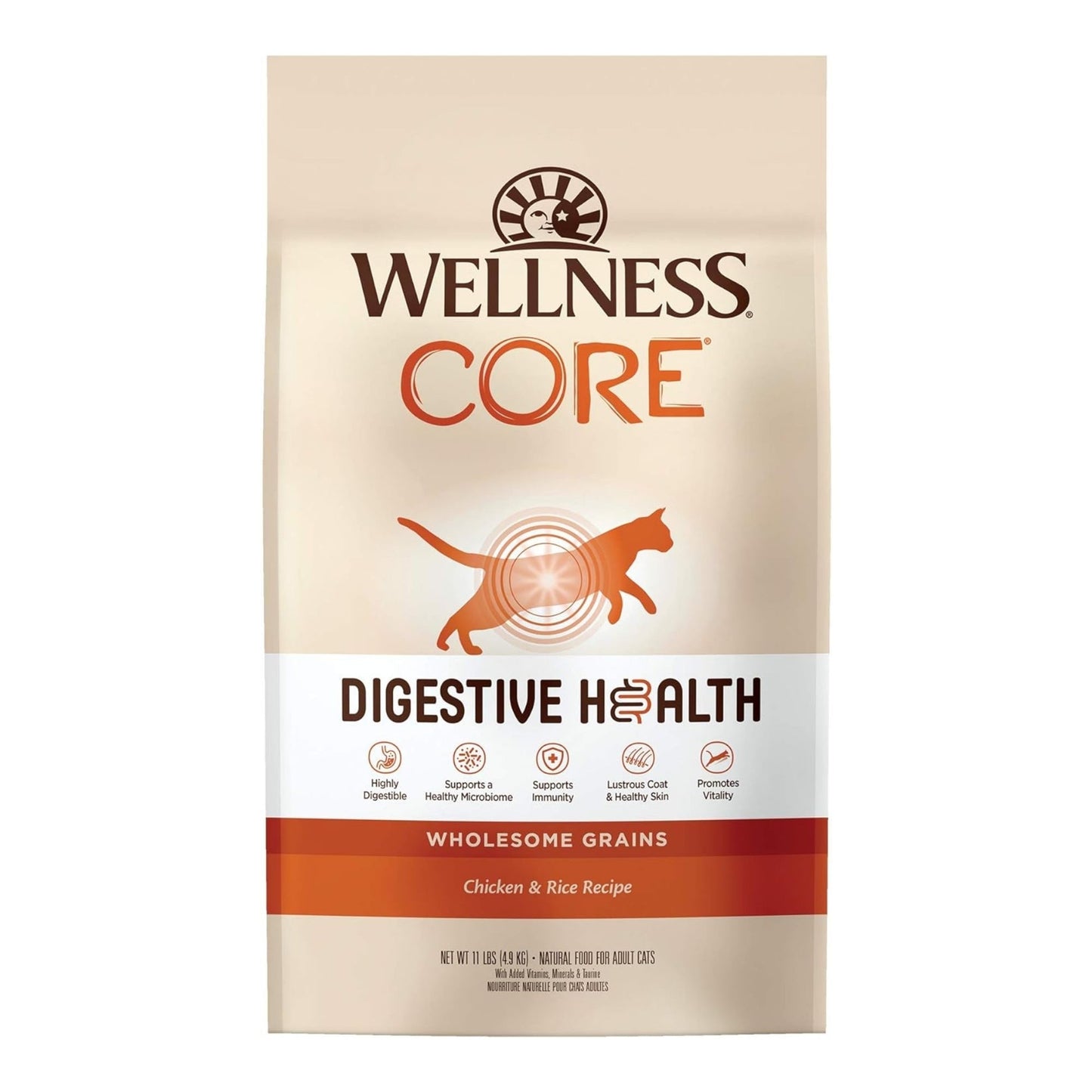 Wellness Cat Core Digestive Health Chicken Rice Receipe 11Lb