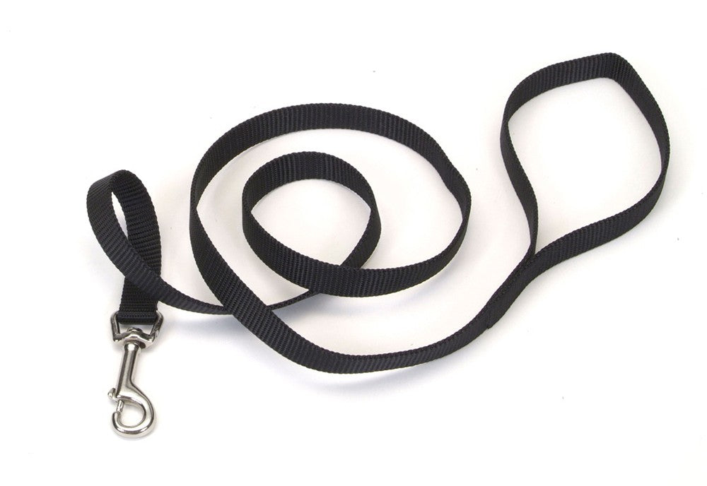 Coastal Single-Ply Nylon Dog Leash Black 1ea/5/8 In X 4 ft