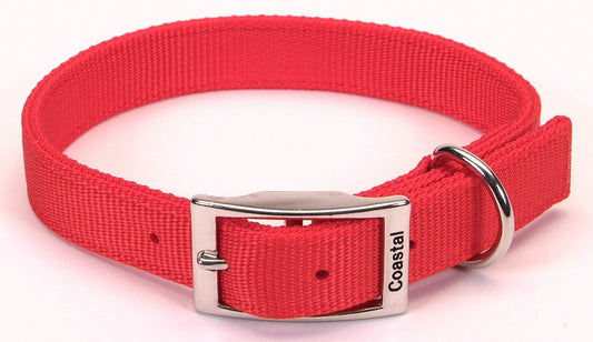 Coastal Double-Ply Nylon Dog Collar Red 1ea/1 In X 20 in