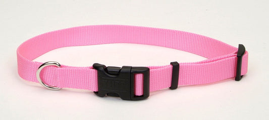 Coastal Adjustable Nylon Dog Collar with Plastic Buckle Bright Pink 1ea/1 In X 18-26 in