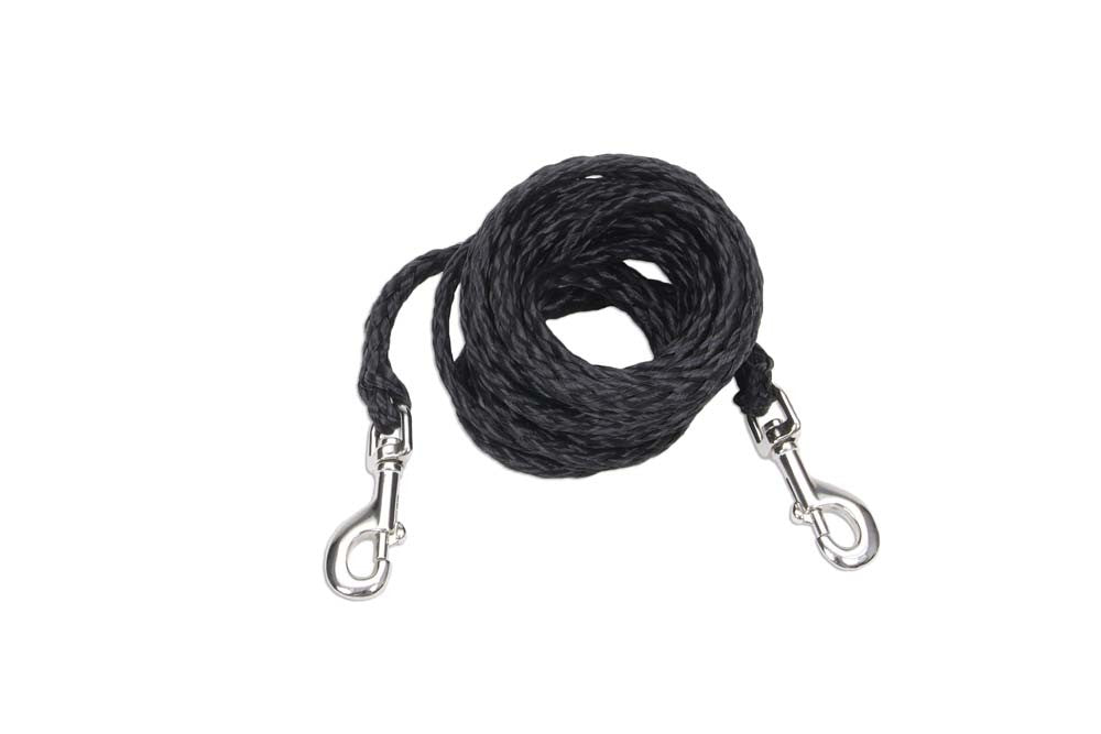 Coastal Poly Big Dog Tie Out Black 1ea/3/8 In X 15 ft