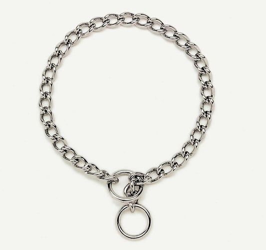 Titan Chain Training Dog Collar Heavy Nickel, Chrome 1ea/3 Mm X 24 in