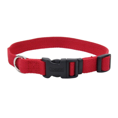 Earth Soy Adjustable Dog Collar Cranberry 1ea/3/4 In X 12-18 in