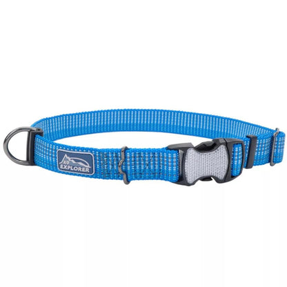 K9 Explorer Brights Reflective Adjustable Dog Collar Lake Extra Small 5/8"x 8"-12"