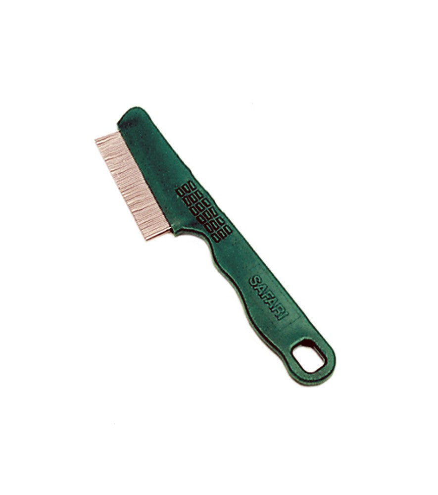 Safari Dog Double Row Flea Combs with Handle Green 1ea