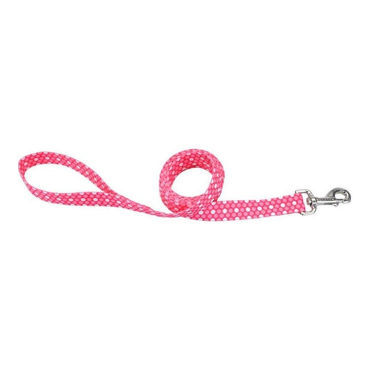 Styles Dog Leash Polka Dot Pink Large 1in. x 6 Ft