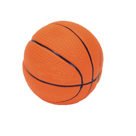 Rascals Latex Dog Toy Basketball Brown 1ea/2.5 in