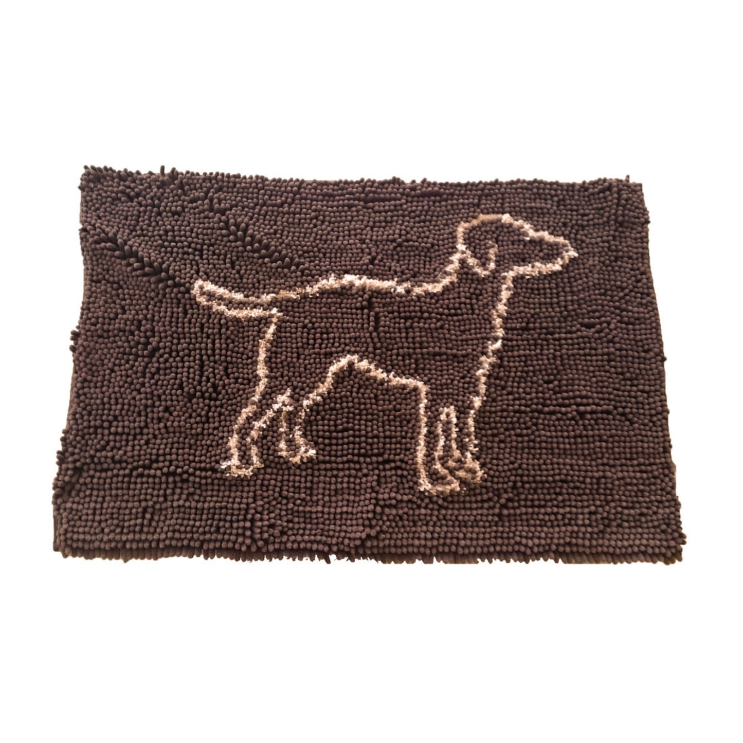 Spot 35” x 24” Brown Clean Paws Micro-fiber Mat