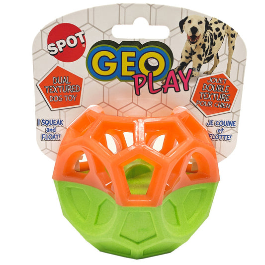 Spot Geo Play Dual Texture Cube Dog Toy Assorted 1ea/3.5 in