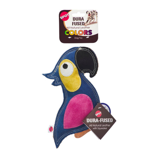 Spot Durafuse Leather Parrot Dog Toy Assorted, 1ea/8 in