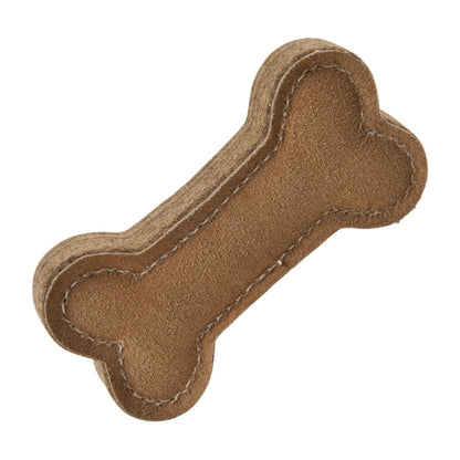 Spot Dura-fuse Leather Chunky Dog Toy Bone, 1ea/6 in