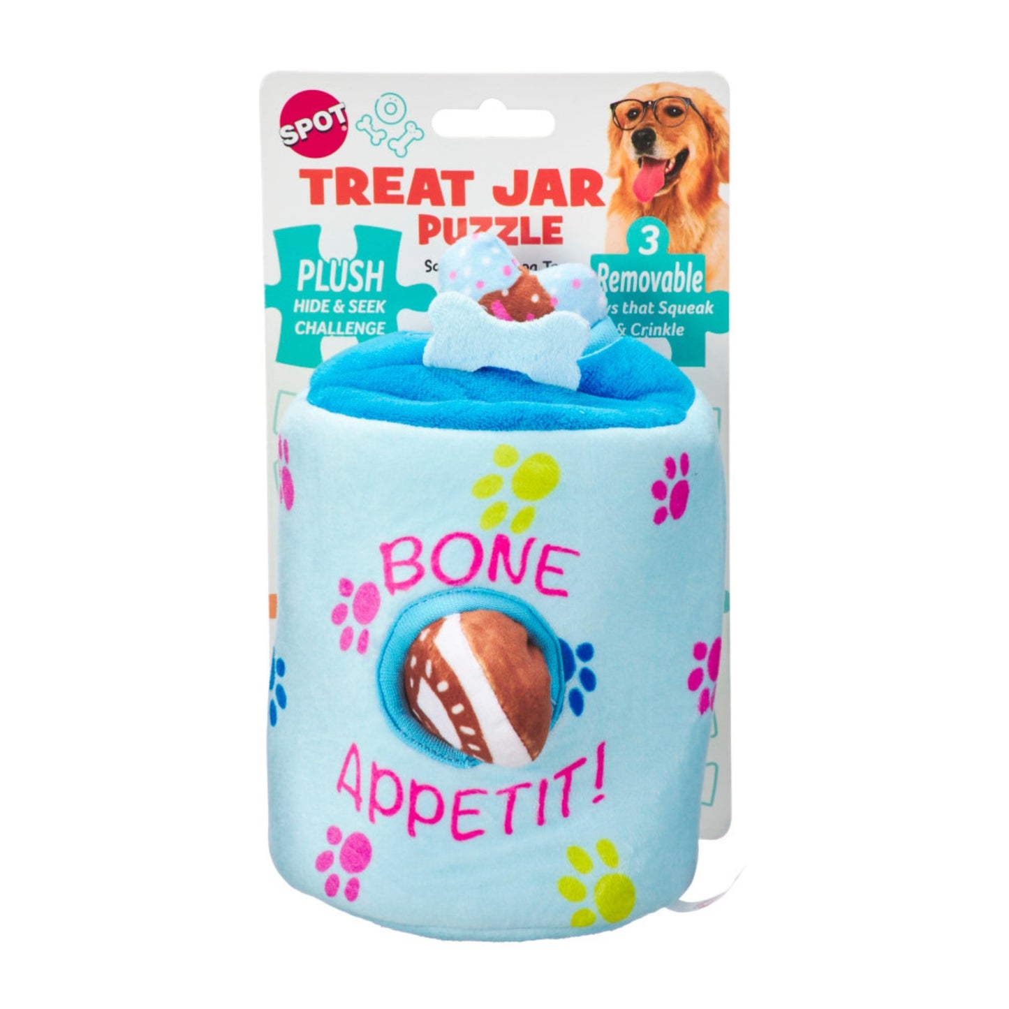 Spot Treat Jar Puzzle Dog Toy 1ea/8 in