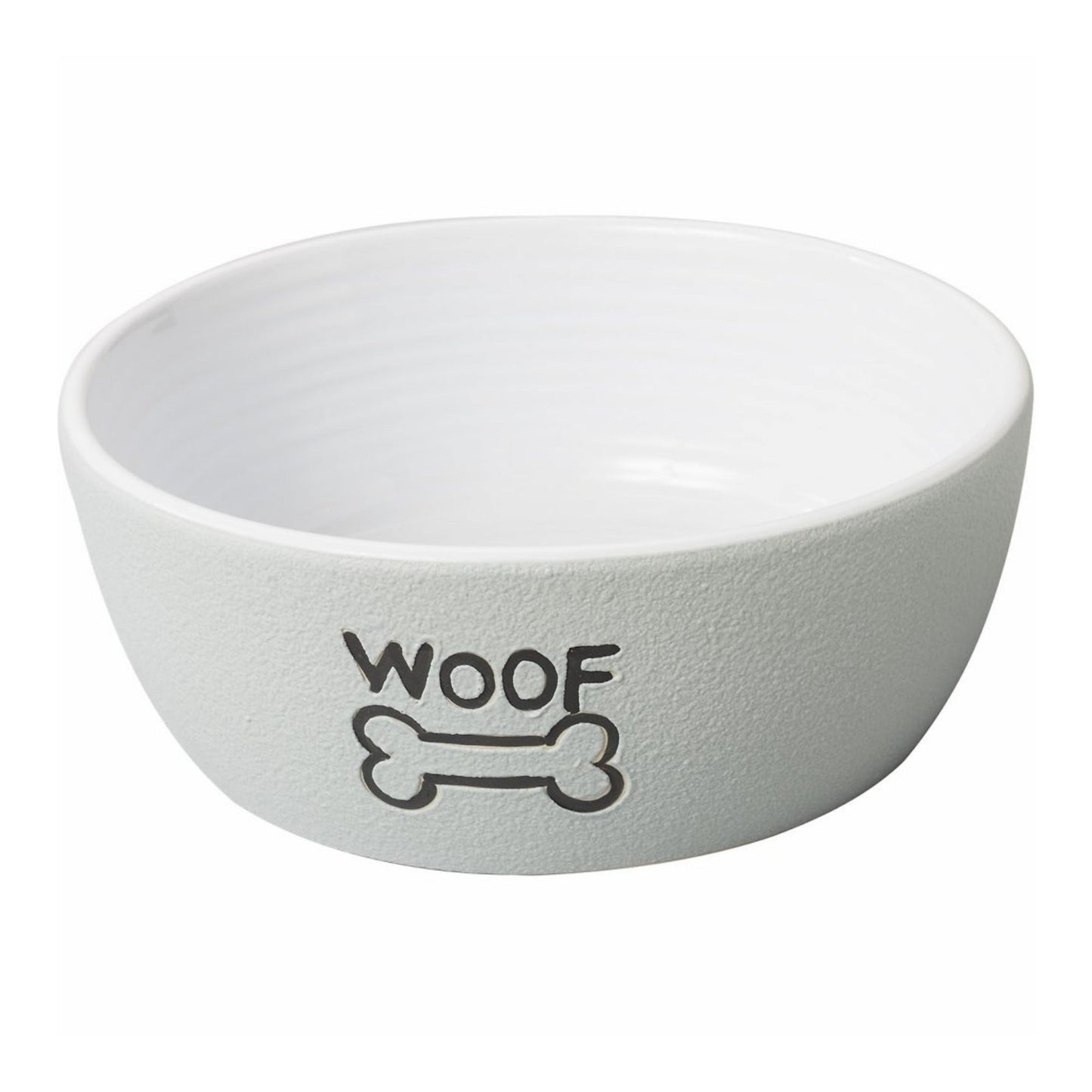 Spot Nantucket Woof Dog Bowl Grey, 1ea/5 in