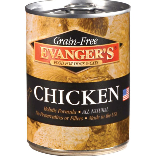 Evanger's Grain-Free Wet Dog & Cat Food Chicken 12.8oz. (Case of 12)