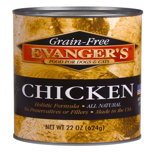 Evanger's Grain-Free Wet Dog & Cat Food Chicken 20.2oz. (Case of 12)