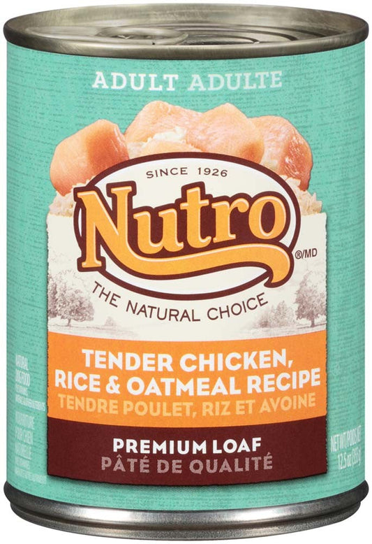 Nutro Products Premium Loaf Adult Wet Dog Food Chicken, Potato, Carrot & Pea 12.5oz. (Case of 12)