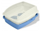 Van Ness Plastics Framed Sifting Cat Litter Pan White|Blue, One Size/1ea