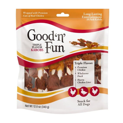 Good 'N' Fun Triple Flavor Kabobs Chicken/Duck/Liver 12oz.