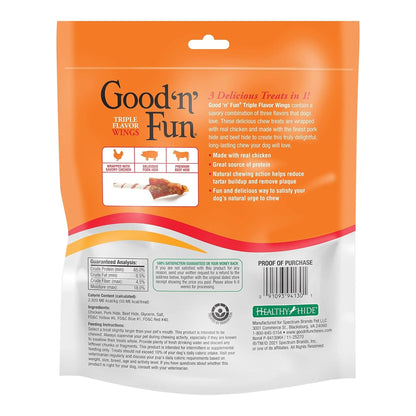 Good 'N' Fun Triple Flavor Wings Pork/Beef/Chicken 12oz.