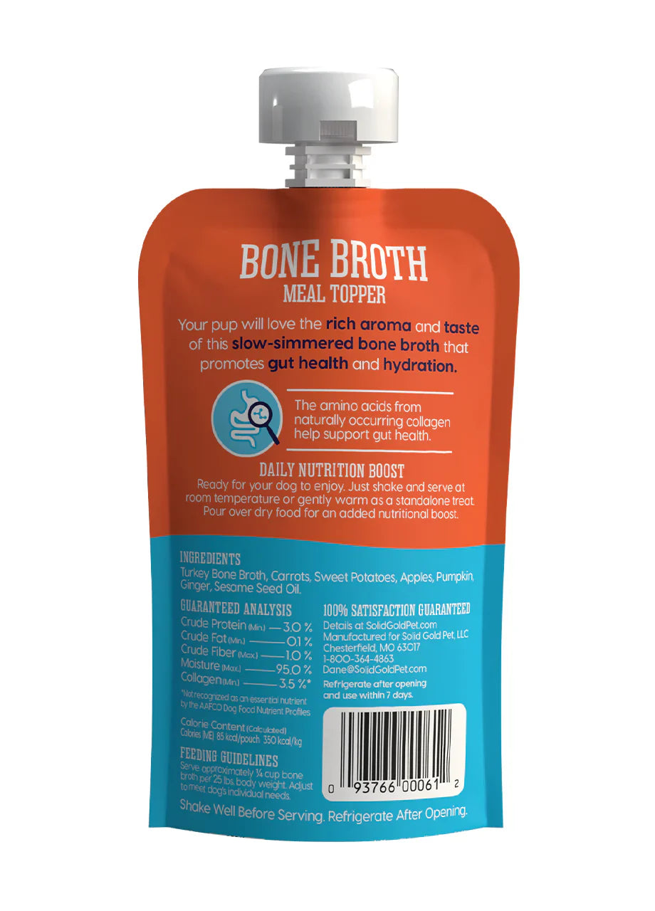 Solid Gold Dog Pouch Bone Broth Turkey 8oz.