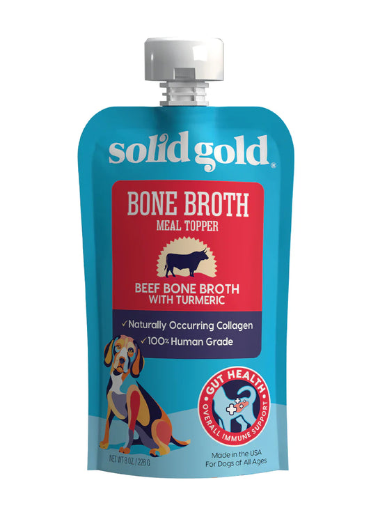 Solid Gold Dog Pouch Bone Broth Beef 8oz.