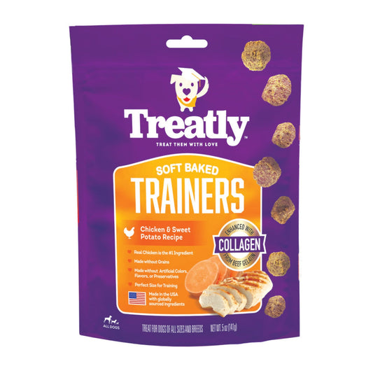 Treatly Soft Baked Trainers Dog Treats Chicken & Sweet Potato, 1ea/5oz.