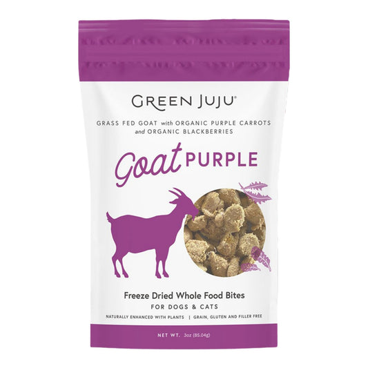 Green Juju Dog Freeze-Dried Goat Purple Topper 3oz.