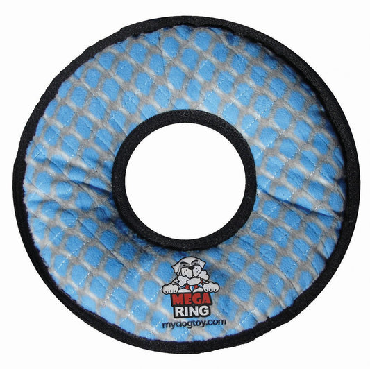 Tuffy Mega Ring Durable Dog Toy Blue 1ea/13 in