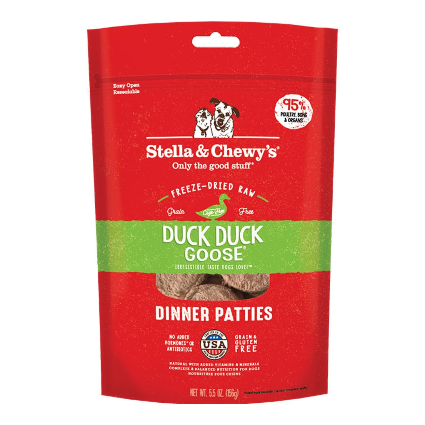 Stella And Chewys Dog Freeze-Dried Duck Dinner Patties 5.5oz.