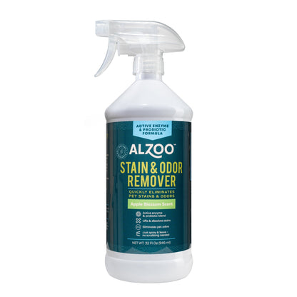 Alzoo Stain & Odor Remover Spray Apple Blossom 32oz.