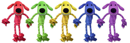 Multipet Loofa Dog Toy w/ Rope Body Assorted 1ea/11 in