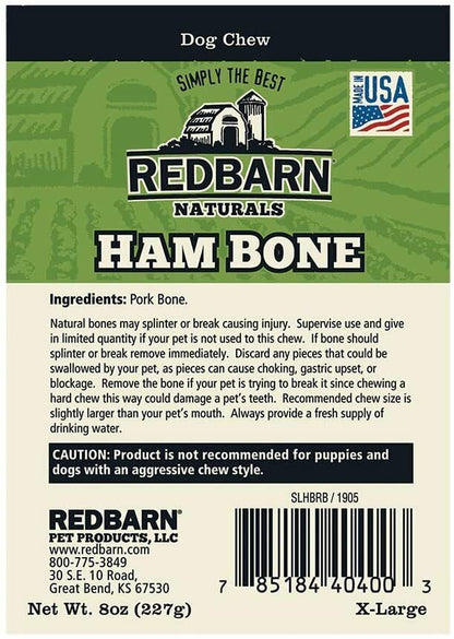 Redbarn Pet Products Ham Bone Dog Chew 1ea/8 oz, XL