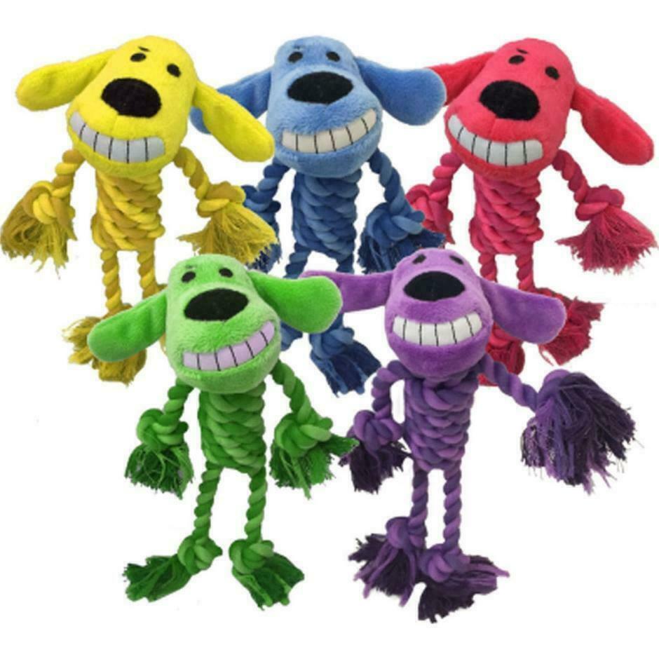 Multipet Loofa Dog Toy w/ Rope Body Assorted 1ea/11 in