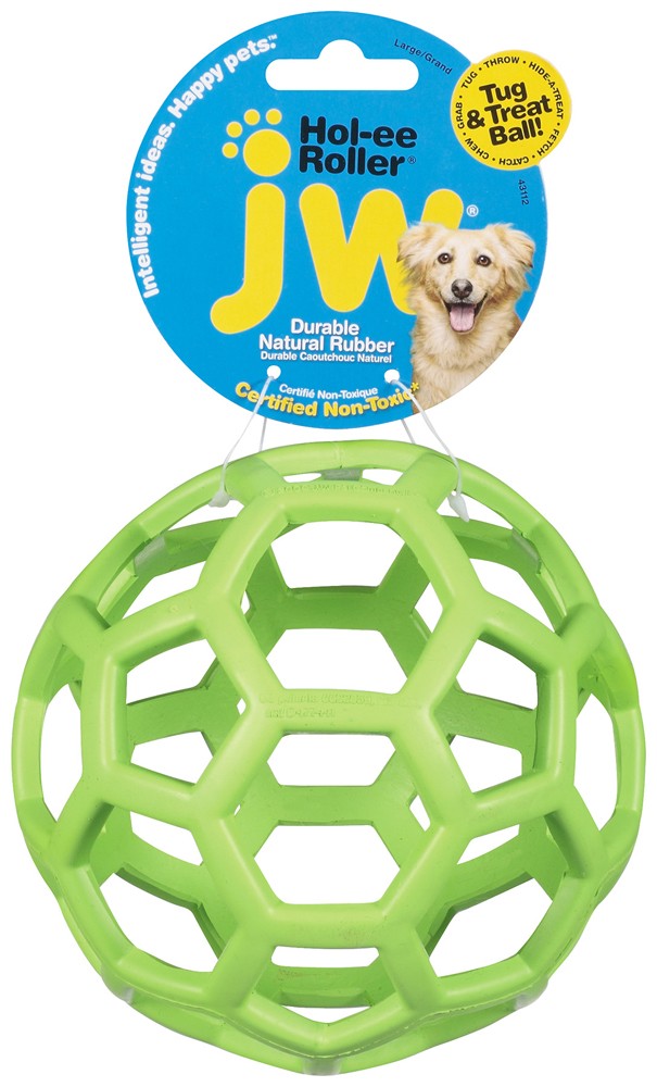 JW Pet Hol-ee Roller Dog Toy Assorted 1ea/LG