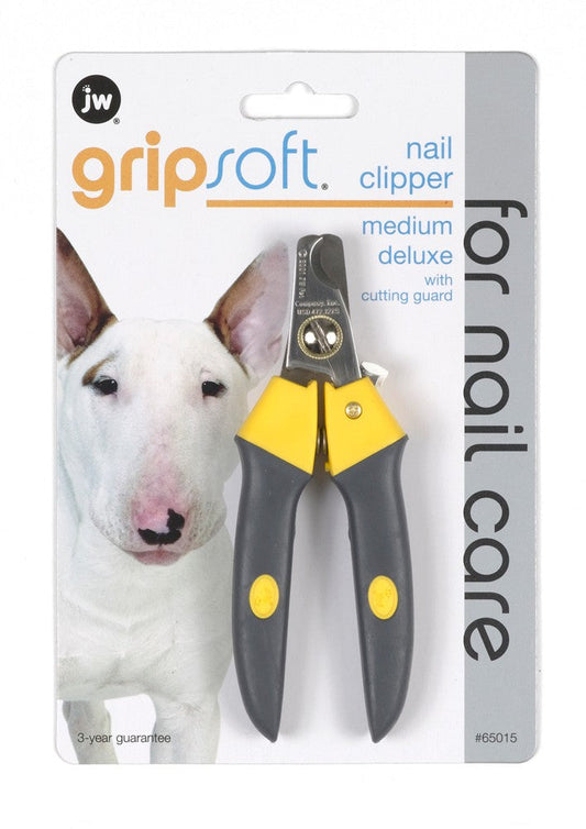 JW Pet Deluxe Dog Nail Clipper Grey/Yellow 1ea/MD