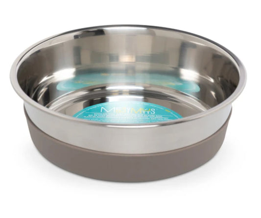 Messy Mutts Dog Bowl Stainless Steel Nonslip Bottom Large