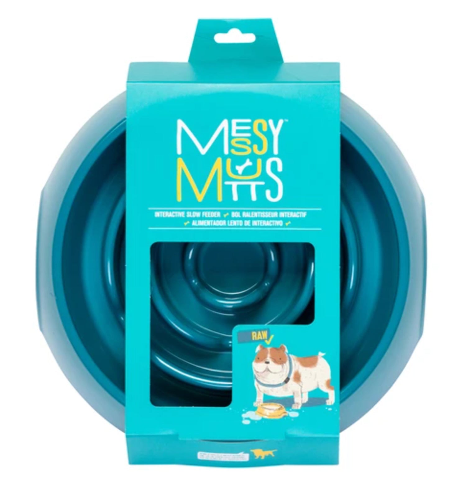 Messy Mutts Dog Slow Feeder Blue 3 Cups