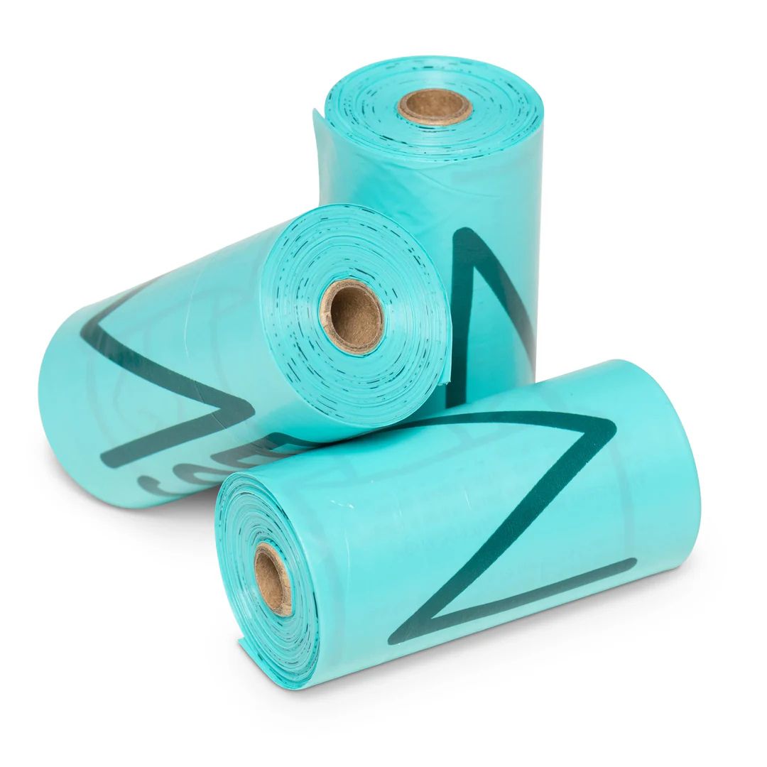 Messy Mutts Dog Advanced Biorecycle Poop Bag Teal 16 Rolls 240 Count