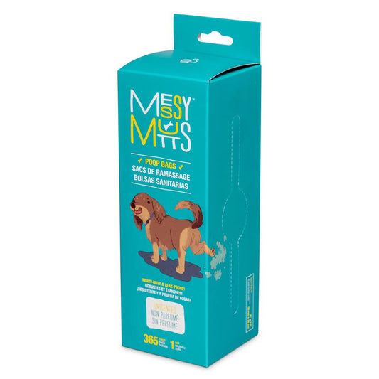 Messy Mutts Dog Advanced Biorecycle Poop Bag Teal 365 Count Bulk