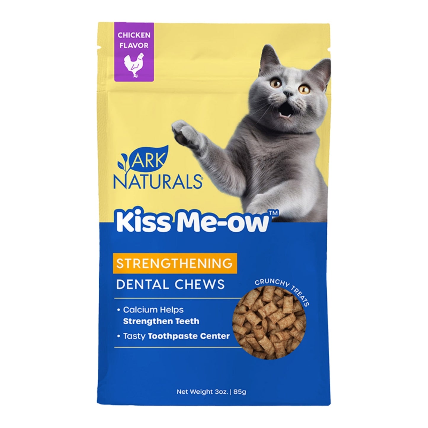 Ark Naturals Cat Dental Chews Kiss Me-Ow Strengthing Chicken 3oz.