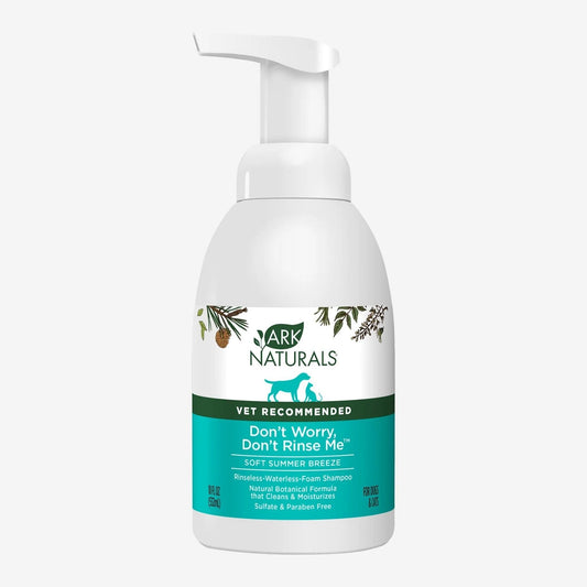 Ark Naturals DonT Worry DonT Rinse Me Waterless Dog And Cat Shampoo, 18oz. Bottle