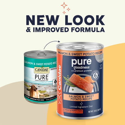 Pure Canned Grain Free Dog Food Salmon/Sweet Potato 13oz. (Case of 12)