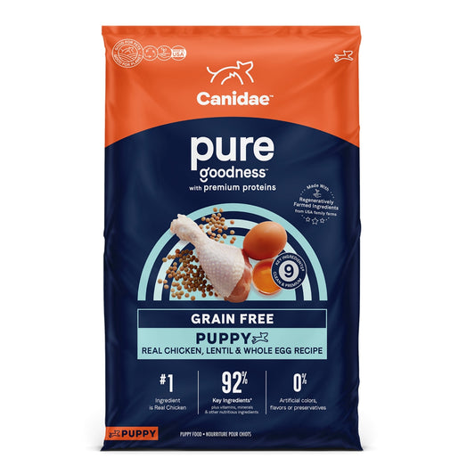 Pure Grain Free Dog Food  Chicken/Lentil/Egg  4 Lb