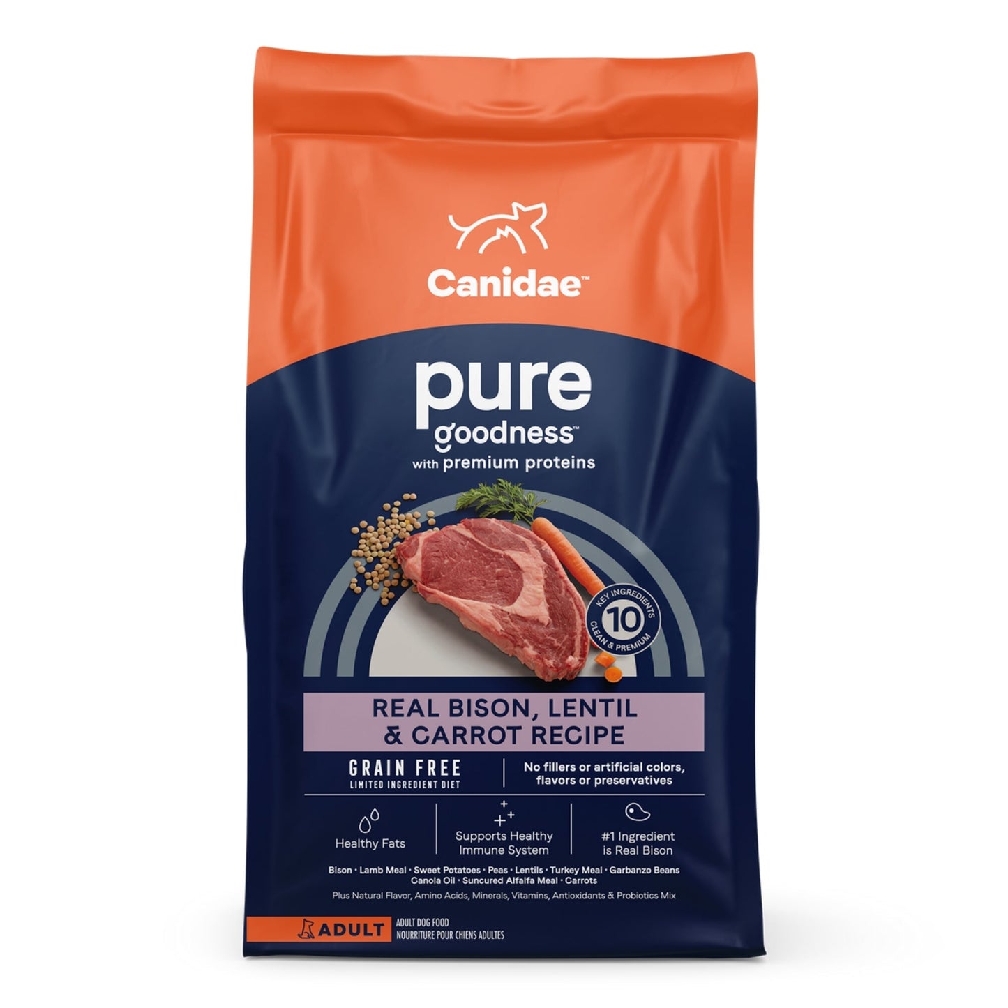 Pure Grain Free Dog Food Fresh Bison 4 Lb