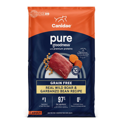 Pure Grain Free Dog Food Boar/Garbanzo Bean 22 Lb