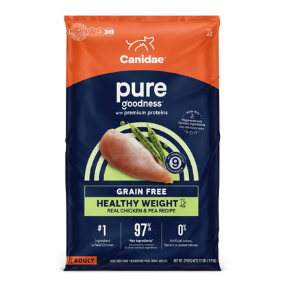 Pure Weight Management Grain Free Dog Food Fresh Chicken/Pea 22 Lb