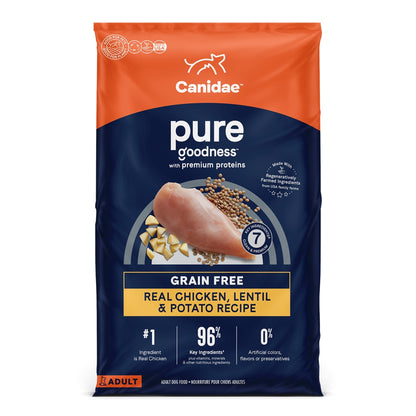 Pure Grain Free Dog Food Chicken/Lentil/Pea 22 Lb