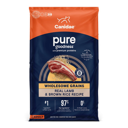 Pure Dog Food with Wholesome Grains  Lamb/Brown Rice 22 Lb